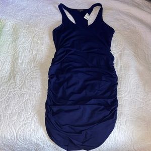Medium navy blue cocktail dress.